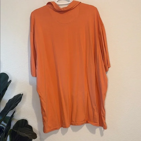 Tommy Bahama 100% Pima cotton orange polo shirt XXL - Picture 4 of 4